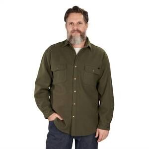 NEW POLAR KING patriot bonded flannel shirt jacket in juniper green